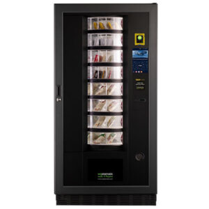 School vending machine with healthy snacks and drinks, serviced across four counties