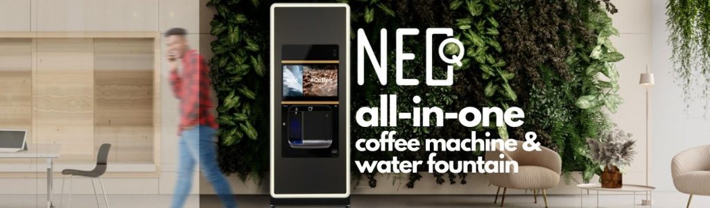 neo q all in one coffee machine and water fountain